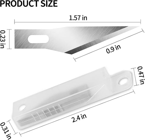 DIYSELF 20PCS Craft Knife Blades, SK5 Carbon Steel #11 Exacto Knife Blades Refill Hobby Art Blades Exacto Blades Cutting Tool with Storage Case fo...