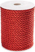 PH PandaHall 20 Yard Red Silk Rope 3-Ply Christmas Cording 5mm Twisted Cord Rope Nylon Twisted Cord Trim Braided Twisted Rope for Bracelet Necklac...