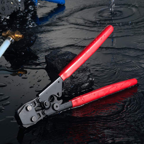 iCrimp Ratcheting PEX Cinch Tool for Fastening Stainless Clamps from 3/8-Inch to 1-Inch with Calibration Gauge Suits ASTM F2098 and Non F2098 Ear ...