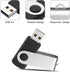 4GB Flash Drive 10 Pack, USB 2.0 Thumb Drives Bulk Swivel Memory Stick for Data Storage, Black...