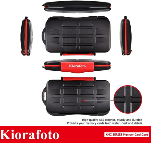 Kiorafoto 36 Slots : 18 TF + 12 SD + 6 CF Memory Card Holder Case Storage Protector Wallet for TF MSD Micro SD SDHC SDXC SDUC CF Compact Flash Mem...