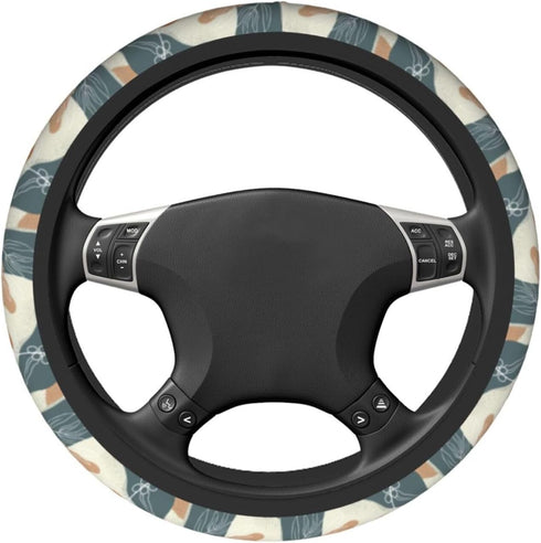 Foruidea Desert Leaf Car Steering Wheel Cover Neoprene Automotive Steering Wheel Cover Anti Slip and Sweat Absorption Auto Car Wrap Cover Fit Most...