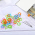 Yizzvb 50 Pcs Crochet Stitch Markers, Knitting Stitch Rings with Plastic Box, Crochet Ring Crochet Locking Sewing Accessories and Large-Eye Blunt ...