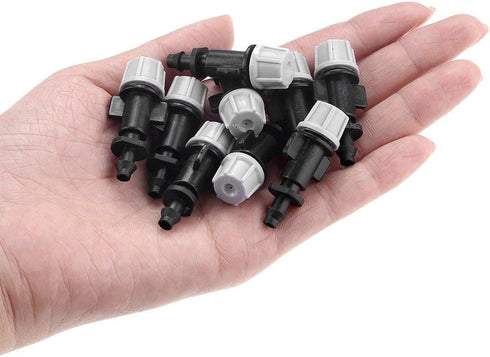 Oumefar 50pcs/Set Misting Nozzles Plastic Sprinkler Head Atomizer Nozzles Adjustable Misting Drippers for Garden Agricultural Greenhouse Drip Irri...