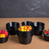 50 Pack 4oz Portion Cups plastic containers disposable small tiny dipping shot Black food serving sauce 4 ounce oz mini bowls individual dessert j...