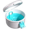 ARGOMAX Leak Proof Retainer Cleaner Case, Denture Cups for Soaking Dentures, Denture Travel Case (White+Blue)....