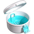 ARGOMAX Leak Proof Retainer Cleaner Case, Denture Cups for Soaking Dentures, Denture Travel Case (White+Blue)....