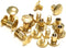 10 Pack of 1/4" Solid Brass Chicago Screw Fasteners...