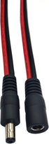 Halokny DC Power Pigtails Cable, 1 Pairs 14AWG DC5.5x2.1mm 12V 5A Male & Female Connectors Power Single Ended Extension Cable for CCTV Security Ca...