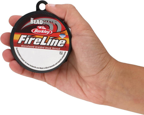 The Beadsmith Fireline by Berkley – Micro-Fused Braided Thread – 6lb. Test, 006”/.15mm Diameter, 50 Yard Spool, Crystal Color – Super Strong Strin...