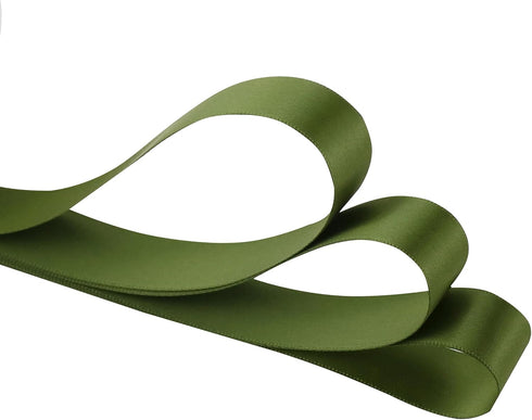 Satin Ribbon 7/8 Inch x 50 Yards Moss Ribbon for Gift Wrapping Double Face Olive Green Satin Ribbon for Crafts, Wedding, Hair Bow, Baby Shower, Br...