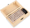 Wooden Rubber Stamps Set - 36 PCS Small Vintage Alphabet Letter Number Stamps Kit with Storage Box for Scrapbook,DIY Craft Card,Painting,Photo Alb...