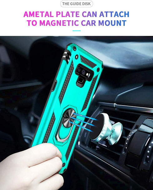 Androgate for Samsung Note 9 Phone Case, Galaxy Note 9 Case with 3D PET Screen Protector, Military-Grade Ring Holder Kickstand Car Mount 15ft Drop...