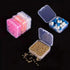 Small Bead Organizer Boxes, 19 Pieces Plastic Storage Cases Mini Clear Bead Storage Containers Transparent Boxes with Hinged Lids for Jewelry Maki...