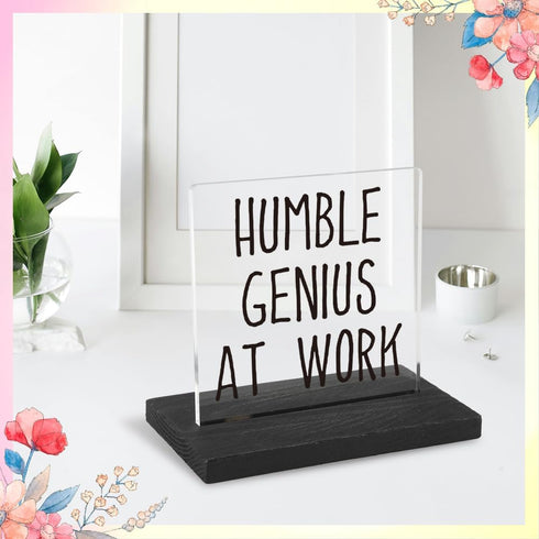 Funny Quote for Desk, Minimalist Office Decor for Men and Women, Tabletop Motivational Desk Accessory, Boss Gag Gift, XXY57...