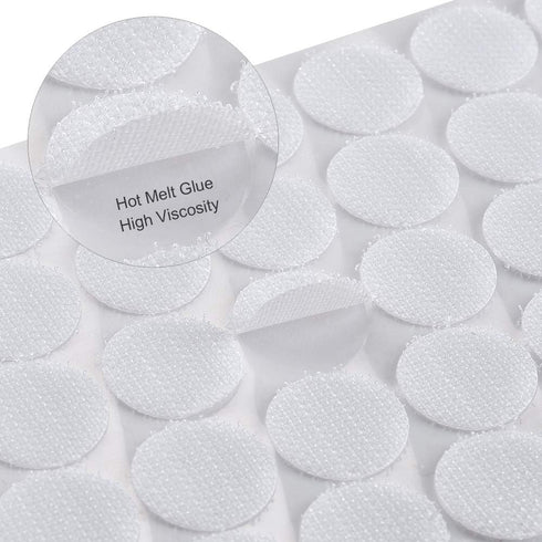 Self Adhesive Dots, 1000Pcs(500 Pair Set) 0.39 Inch / 10mm Diameter Hook and Loop Dots Tape, 10mm Nylon Sticky Back dots, Suitable for Classroom, ...