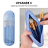 Silicone Makeup Brush Holder Travel Cosmetic Bag?Soft Portable Cosmetic Face Brushes Holder with Upgrade Anti-Fall Out Magnetic Closure, Large Tra...