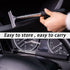 Car Rearview Mirror Wiper, Retractable Rear Mirror Wiper Squeegee, Vehicle Portable Telescopic with 38.6 inches Long Handle Cleaning Tool, Univers...
