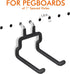 Utility Heavy Duty Pegboard Hooks - 5Pack Peg Board Accessories for Hanging Tools Fit 1/4" Peg Holes - Pegboard Organizer Black Large Tool Holders...