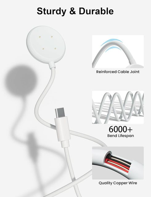 Bicmice Wireless Charger Compatible with Google Pixel Watch 2 Magnetic Charging Cable Stand......