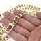 HAHIYO Purse Chain Strap 43.3' Gold for Shoulder Cross Body Sling Purse Handbag Clutch Bag Replacement Comfortable Flat 0.4' Wide Enough 2.4mm Ext...