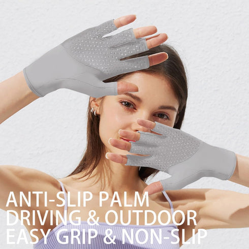 Fingerless Gloves for Women Sun UV Protection for Touchscreen, Gel Manicures, Driving...