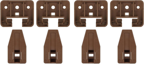 LONTAN 4 Pack Plastic Drawer Slides and Guides Drawer Replacement Part for Center Mount Drawer Slides DGSL01 Plastic Drawer Guides for Dresser...