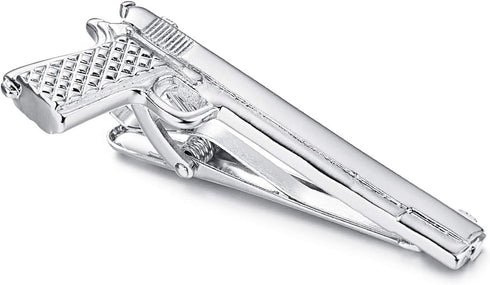 Yoursfs Novelty Firearms Tie Clips for Men Gun Rifle Pistol Tie Clip Bar Unique Gold Silver Tie Pins Cool Men's Fashion Jewelry...