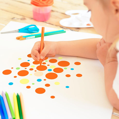 16Pcs Circle Stencils Round Polka Dot Templates Stencils Reusable Plastic Drawing Painting Template for DIY Art Craft Painting on Wood...