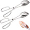 2 Pieces Buffet Salad Tongs for Kitchen Serving and Cooking, Stainless Steel Food Scissor Tongs, Catering Utensil for Bread Cake Bake Steak Barbec...