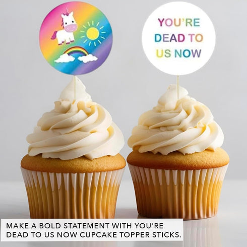 Andaz Press Funny Farewell Retirement Party Decorations, You're Dead to Us Now, Cupcake Toppers DIY Kit, 20-Pack...