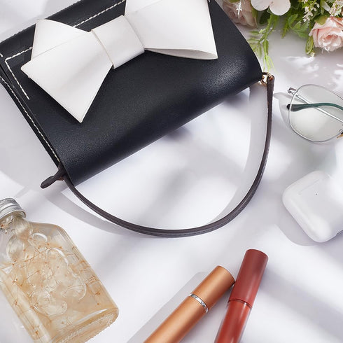 WADORN Genuine Leather Purse Handle Replacement, 14.96 Inch Short Top Handle Strap Thin Leather Handbag Handle DIY Bag Making Supplies for Women's...