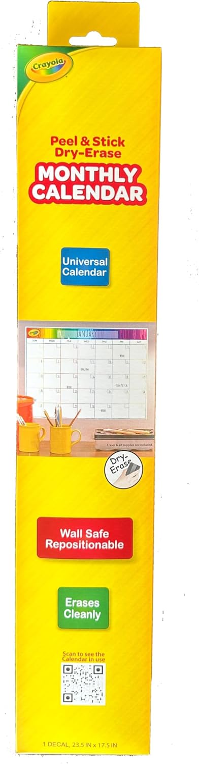 Dry Erase Calendar Board - Whiteboard for Family Schedules, School Classrooms, or Office Use, Great for Teachers and Kids, Large Size, White...