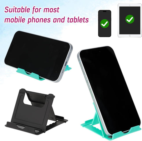 6 Pack Portable Cell Phone Stand Holder for Desk, Foldable Desktop Mobile Phone Kickstand Universal Desk Stand for All Mobile Smart Phone......