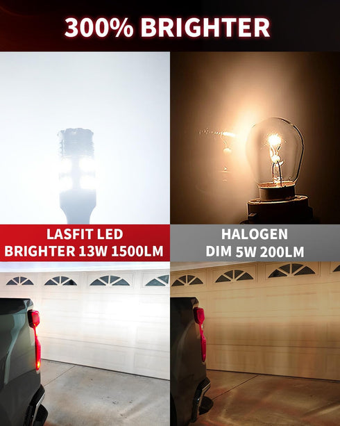 LASFIT 921 LED Bulb Reverse Lights, 912 T15 Back Up Light CANBUS Error Free W16W 906 Reversing Bulb 904 916 6000K Xenon White New Upgrade Design, ...
