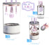 Make Up Brush Cleaner Cleanser Machine,Makeup Brush and Sponge Cleaner Machine,Automatic Makeup Brushes Wash So Quick and Easy to Use(White+Clear)...