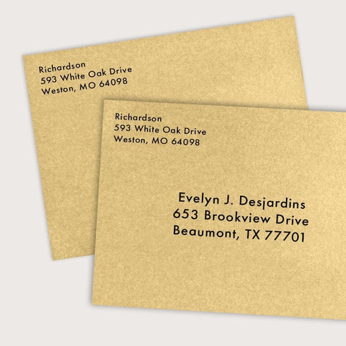 LUXPaper 4Bar A1 Contour Flap Invitation Envelopes | 3 5/8" x 5 1/8" | Blonde Metallic | 81lb. Text | 50 Qty...
