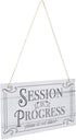 Stockroom Plus In Session Door Sign for Therapists - 5 x 10 in White PVC, 2 Pack - Meeting In Progress & Quiet Please Do Not Disturb Sign...