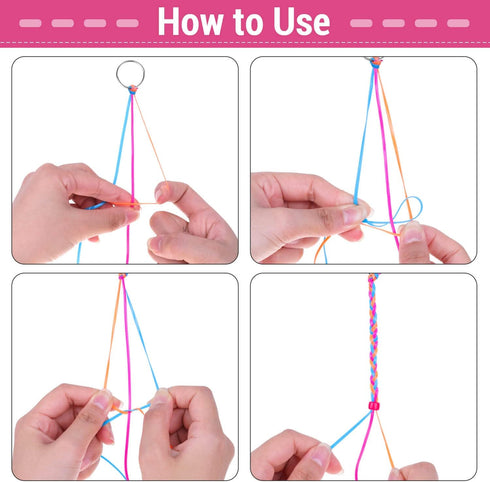 Lanyard String Kit, Cridoz 6Pack Plastic Lacing Cord Gimp String Lanyard Weaving Kit for Bracelets, Keychains, Crafts...