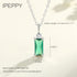14k Gold Plated Birthstone Necklace for Women 925 Sterling Silver Emerald Baguette Pendant Choker Necklaces Dainty Green CZ Chain Necklace Birthda...