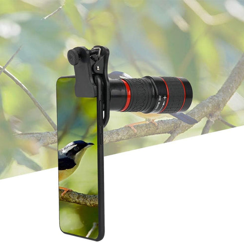 20x Telephoto Zoom Telephoto Lens, Cell Phone Camera Lens, Portable HD Lens with Clip, Compatible with Smartphones, Tablets and PCs (Black)...
