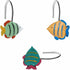Fish Shower Curtain Hooks Rings for Under The Sea Bathroom Decor, Beach Shower Curtain Hooks, Nautical Shower Curtain Hooks, Decorative Shower Cur...