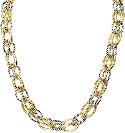 UNY JEWEL Luxury Fusion Twisted Cable Link Chain Necklace Designer Statement Women Jewelry Timeless Elegance Super Shinny...