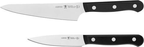 HENCKELS Solution Razor-Sharp 2-Piece Compact Chef Knife Set, German Engineered Knife Informed by over 100 Years of Mastery, Black...