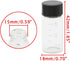 JIUWU 10pcs 5ml 1/6 Oz Scaled Clear Glass Vials Sample Transparent Liquid Bottles Screw Cap Lab Container...
