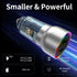 Aluminum Alloy Car Charger,WORDIMA USBC Car Charger Transparent Case,60W Led RGB PD/PPS Compatible with iPhone 14 Pro Max/14 Plus/13 Pro Max/Ipad ...