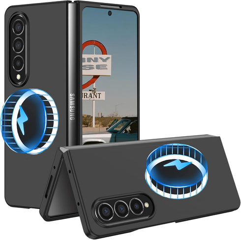 Phone Case for Samsung Galaxy Z Fold4, Dual Layer protection Military Grade Drop Shockproof with Wireless Charging Case for Galaxy Z Fold 4 6.1" M...