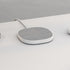 Novo Wireless Charger Pad | 15 Watt Fast Charger | Linen Style Gray Fabric | for iPhone 15/14/13/12/11 Series/Samsung S23, AirPods & More...