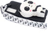 Case Compatible with Samsung Galaxy A12 5G,3D Cute Animals Pandas Cartoon Soft Black Silicone Wallet Case with Wrist Strap,Cool Kawaii Funny Kids ...