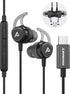 USB C Headphones, Type C Earbuds Magnetic Wired Earphones with Microphone and Volume Control Compatible with Google Pixel Xiaomi Samsung Oneplus S...